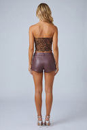 Leopard Print Asymmetrical Top