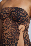 Leopard Print Asymmetrical Top