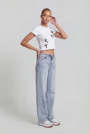 Faith Rhinestone Crop T-Shirt