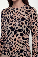 Velvet Burnout Animal Print Blouse