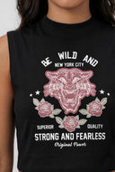 Crop Graphic Muscle Tee