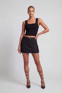 Square Neck Crop Tank Top