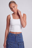 Square Neck Crop Tank Top