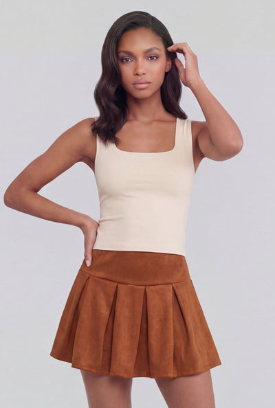Square Neck Crop Tank Top