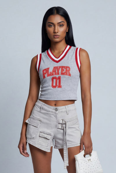 Player Crop Tank Top