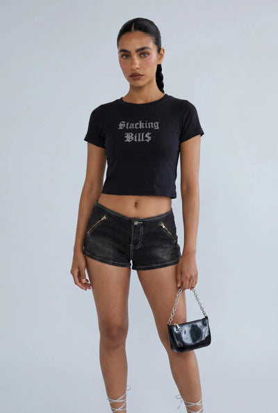 Glam Stacking Bills Baby Tee