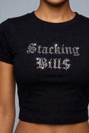 Glam Stacking Bills Baby Tee