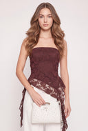 Lace Asymmetrical Tube Top