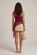 Lace Asymmetrical Tube Top