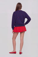 Bow Embroidered Sweatshirt