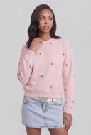 Bow Embroidered Sweatshirt