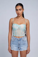 Annabelle Tie Dye Crop Bustier Top