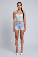Annabelle Tie Dye Crop Bustier Top