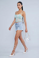 Annabelle Tie Dye Crop Bustier Top