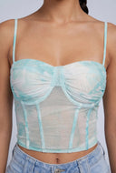 Annabelle Tie Dye Crop Bustier Top
