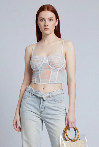 Annabelle Tie Dye Crop Bustier Top