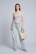 Annabelle Tie Dye Crop Bustier Top