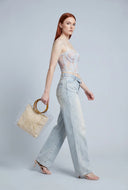 Annabelle Tie Dye Crop Bustier Top