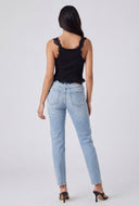 Lace Trim Ribbed Crop Tank Top