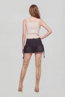 Lace Trim Ribbed Crop Tank Top
