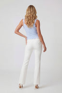 Lace Trim Ribbed Crop Tank Top