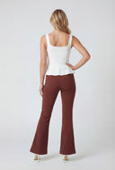 Metallic Button Sleeveless Peplum Blouse