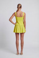 Metallic Button Sleeveless Peplum Blouse