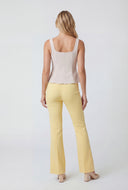 Metallic Button Sleeveless Peplum Blouse