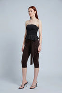 Asymmetrical Peplum Tube Top