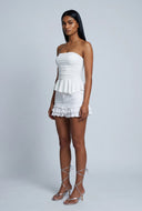 Asymmetrical Peplum Tube Top