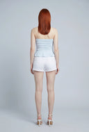 Asymmetrical Peplum Tube Top