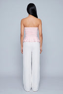 Asymmetrical Peplum Tube Top
