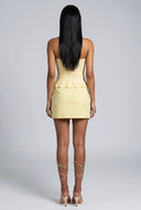Asymmetrical Peplum Tube Top