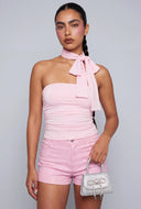 Scarlett Ruched Tube Top with Scarf