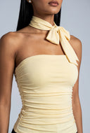 Scarlett Ruched Tube Top with Scarf