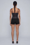 Polka Dot Crop Corset Top