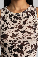 Alyssa Cow Print Tank Top