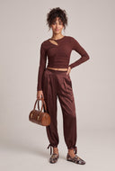 Asymmetrical Ruched Long Sleeve Top