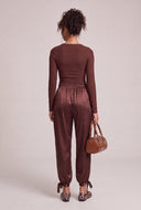 Asymmetrical Ruched Long Sleeve Top