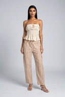 Strapless Peplum Top