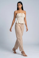Strapless Peplum Top