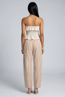 Strapless Peplum Top