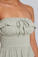 Strapless Peplum Top