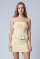 Strapless Peplum Top