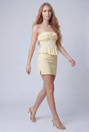 Strapless Peplum Top