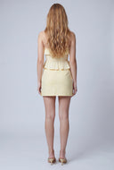 Strapless Peplum Top