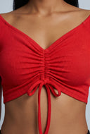 Off The Shoulder Flyaway Crop Top