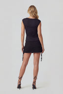 Asymmetrical Ruched Sleeveless Blouse