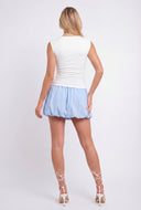 Asymmetrical Ruched Sleeveless Blouse
