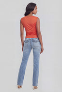 Asymmetrical Ruched Sleeveless Blouse